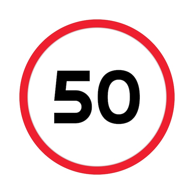 50 km/h urban speed sign