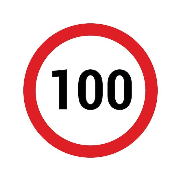 100 km/h sign